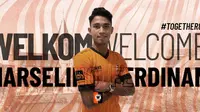 Gelandang andalan Timnas Indonesia, Marselino Ferdinan, resmi diumumkan sebagai pemain baru klub Belgia, KMSK Deinze. (Twitter KMSK Deinze)