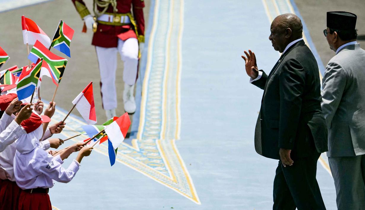 Pertemuan kedua pemimpin negara diharapkan dapat memperkuat hubungan bilateral Indonesia–Afrika Selatan yang telah terjalin erat selama lebih dari tiga dekade. (Bay ISMOYO/AFP)