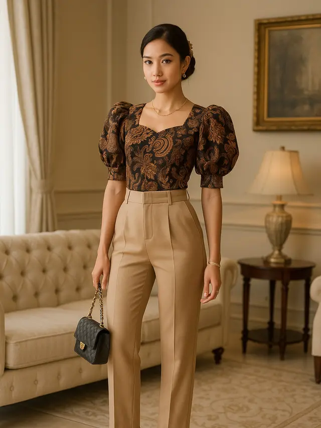 Padu Padan Baju Batik Berbagai Model Kekinian dan Bawahannya