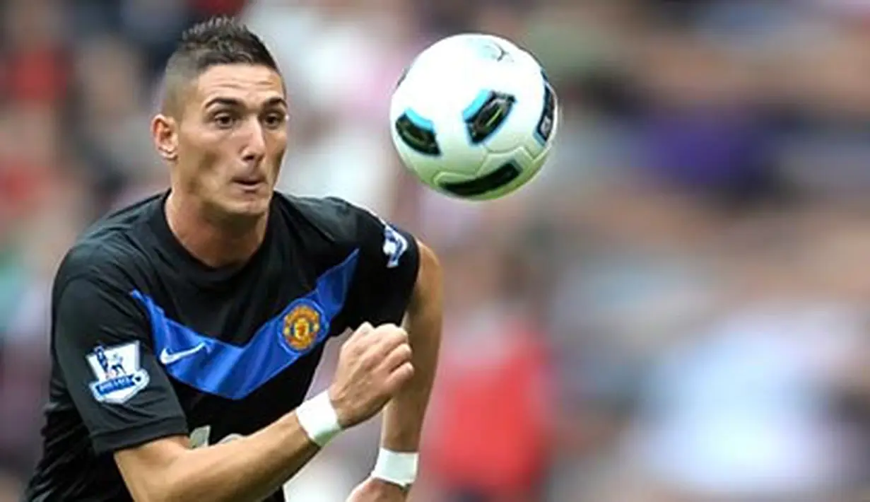 Aksi striker MU Federico Macheda ketika berhadapan dengan Sunderland dalam lanjutan Liga Premier di Stadium of Light pada 2 Oktober 2010. AFP PHOTO/ANDREW YATES