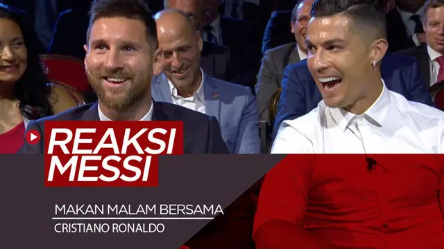 VIDEO: Reaksi Messi Saat Ronaldo Bahas Makan Malam Bersama