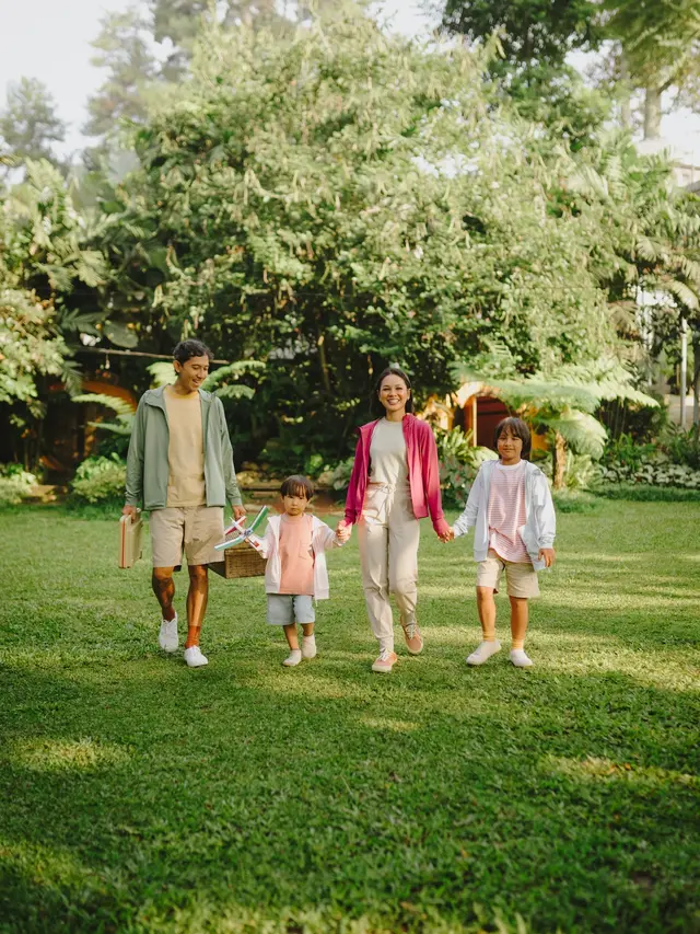 Tampilan kompak untuk piknik sekeluarga