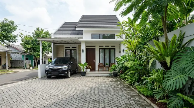 9 Halaman Rumah Tanpa Rumput yang Tetap Sejuk dan Sedap Dipandang, Estetik