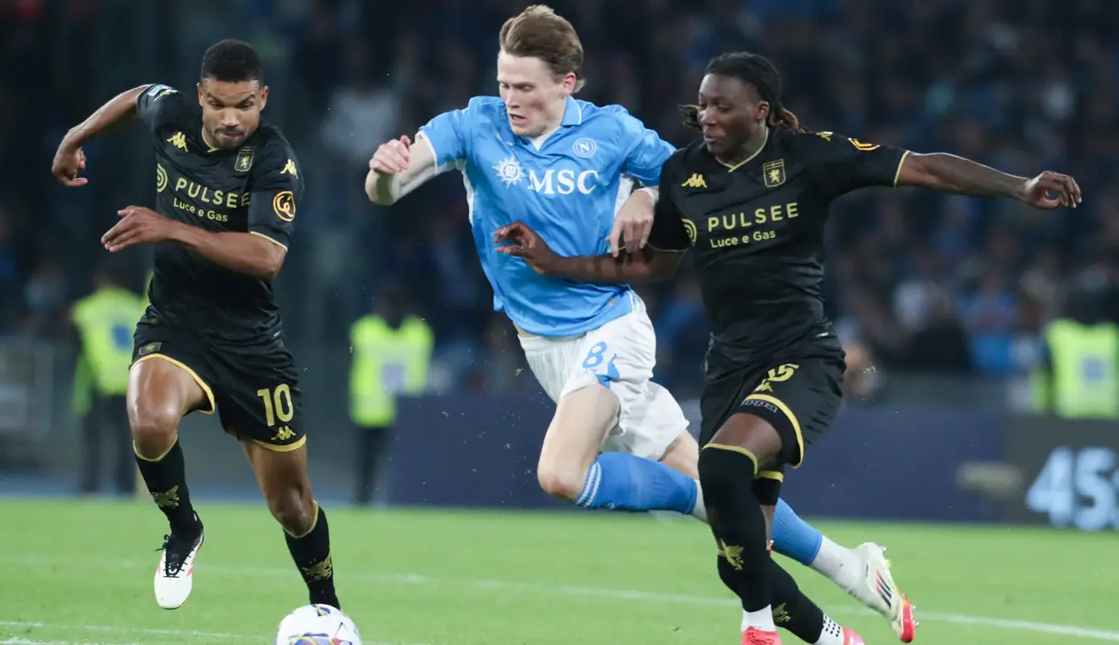 Hasil imbang ini jelas menjadi pukulan bagi Napoli yang berambisi mempertahankan posisi di puncak klasemen. Dengan hanya menyisakan beberapa pertandingan, tekanan dari Inter Milan kini semakin terasa. (AFP/Carlo Hermann)