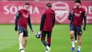 Meskipun Arsenal memiliki rekor bagus melawan tim Spanyol, Atletico Madrid di kandang tetap merupakan lawan yang sulit ditaklukkan. Atletico diprediksi akan bermain hati-hati untuk mengamankan keunggulan di leg pertama. (AFP/Ben Stansall)