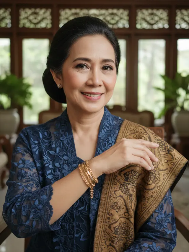 Model Gelang Emas Rantai Klasik untuk Usia 50 Tahun ke Atas (Foto: Gemini AI)