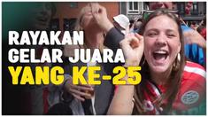Berita Video, para fans PSV Eindhoven rayakan gelar juara Eredivisie yang ke-25 pada Minggu (5/5/2024)
