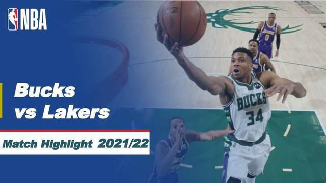 Berita Video, Highlights Pertandingan Milwaukee Bucks Vs LA Lakers pada Kamis (18/11/2021)