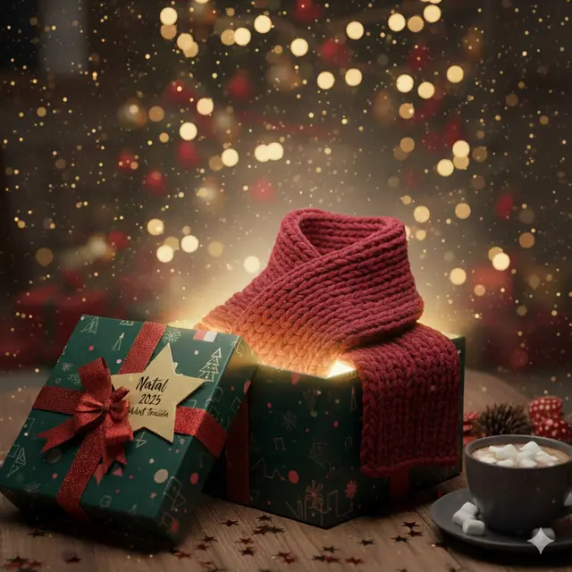 Kado Natal Syal Rajut (Gemini AI)