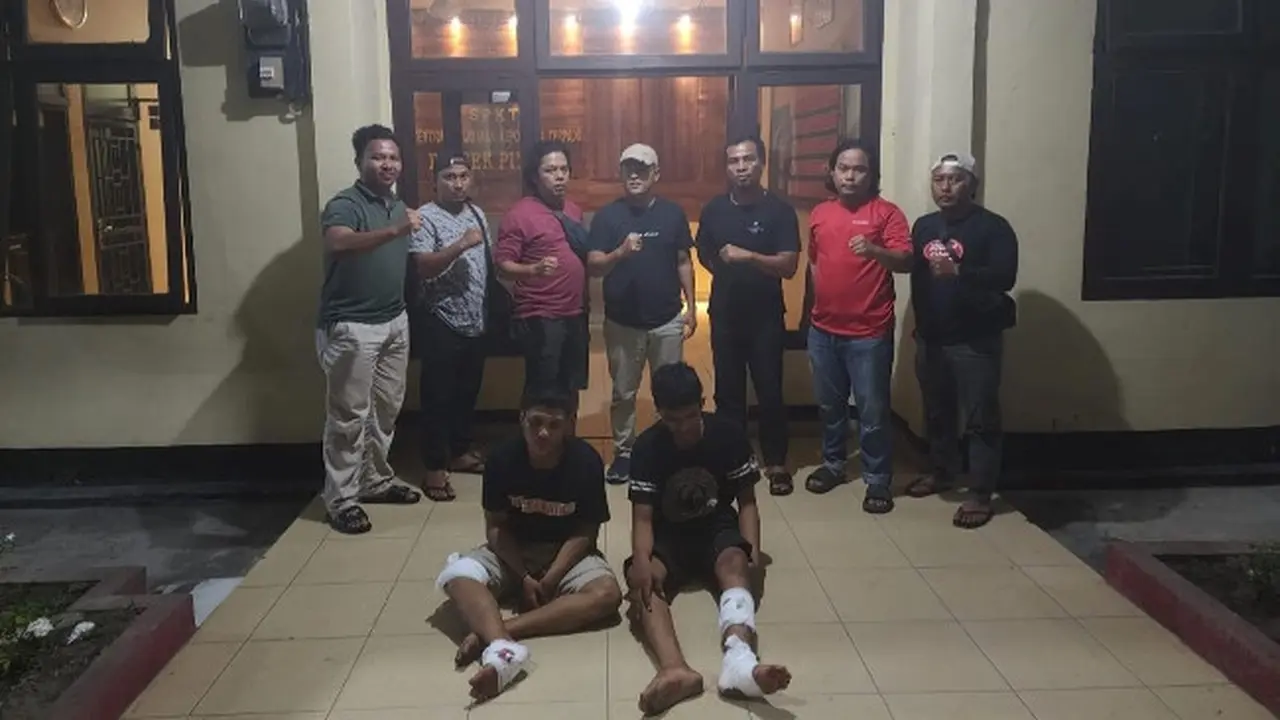 Dua jambret kalung emas yang ditangkap oleh Polda Riau dan Polres Bengkalis.