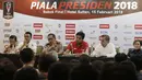 Kapolri, Tito Karnavian, saat konferensi pers jelang laga final Piala Presiden 2018 di Hotel Sultan, Jakarta, Kamis (15/2/2018). Final dan semifinal Piala Presiden 2018 akan digelar di SUGBK Jakarta. (Bola.com/M Iqbal Ichsan)