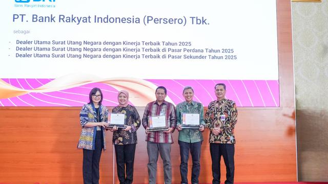 BRI Raih 3 Penghargaan Dealer Utama Kinerja Terbaik 2025 dari Kemenkeu