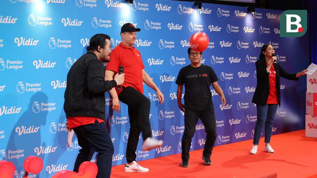 Kiper legendaris Manchester United Peter Schmeichel di acara Vidio