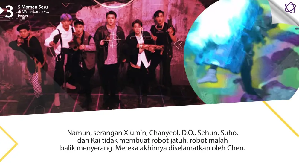 5 Momen Seru di MV Terbaru EXO, Power. (Foto: YouTube/SMTOWN, Desain: Nurman Abdul Hakim/Bintang.com)