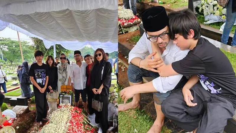 7 Potret Pemakaman Ayah Adilla Dimitri, Dihadiri Cucu Hingga Wulan Guritno