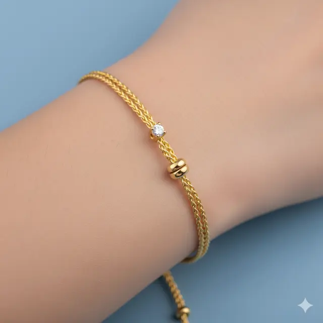 Model Gelang Serut Emas 24 Karat Elegan. (via Gemini)