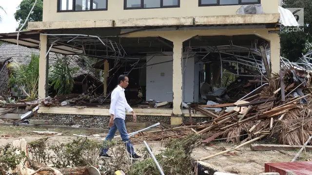 Jokowi Tinjau Lokasi Terdampak Tsunami Selat Sunda