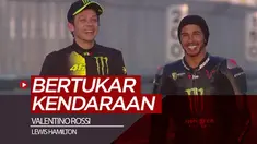 Berita video Valentino Rossi dan Lewis Hamilton saling berpacu di atas lintasan Sirkuit Ricardo Tormo, Valencia. Menariknya, kedua pembalap tersebut saling bertukar kendaraan balap.