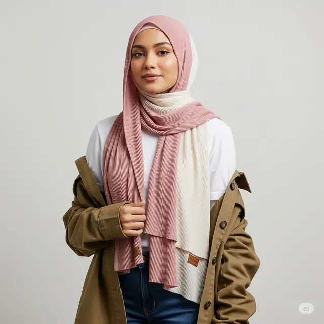 Model Hijab Layer yang Cocok Dipakai Liburan Outdoor.