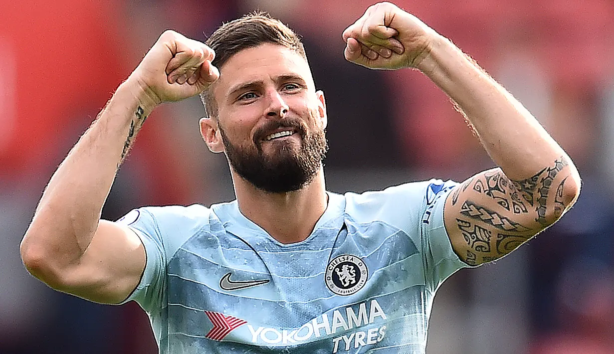 4. Olivier Giroud (Arsenal dan Chelsea) - 78 gol *masih bermain. (AFP/Glyn Kirk)