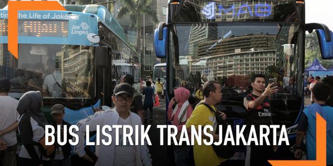 VIDEO: Bus Listrik Transjakarta Diperkenalkan di CFD Hari Ini