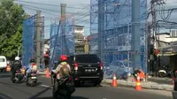 Jembatan penyeberangan orang satu-satunya di Yogyakarta akan beroperasi pada Agustus 2019 (Liputan6.com/ Switzy Sabandar)