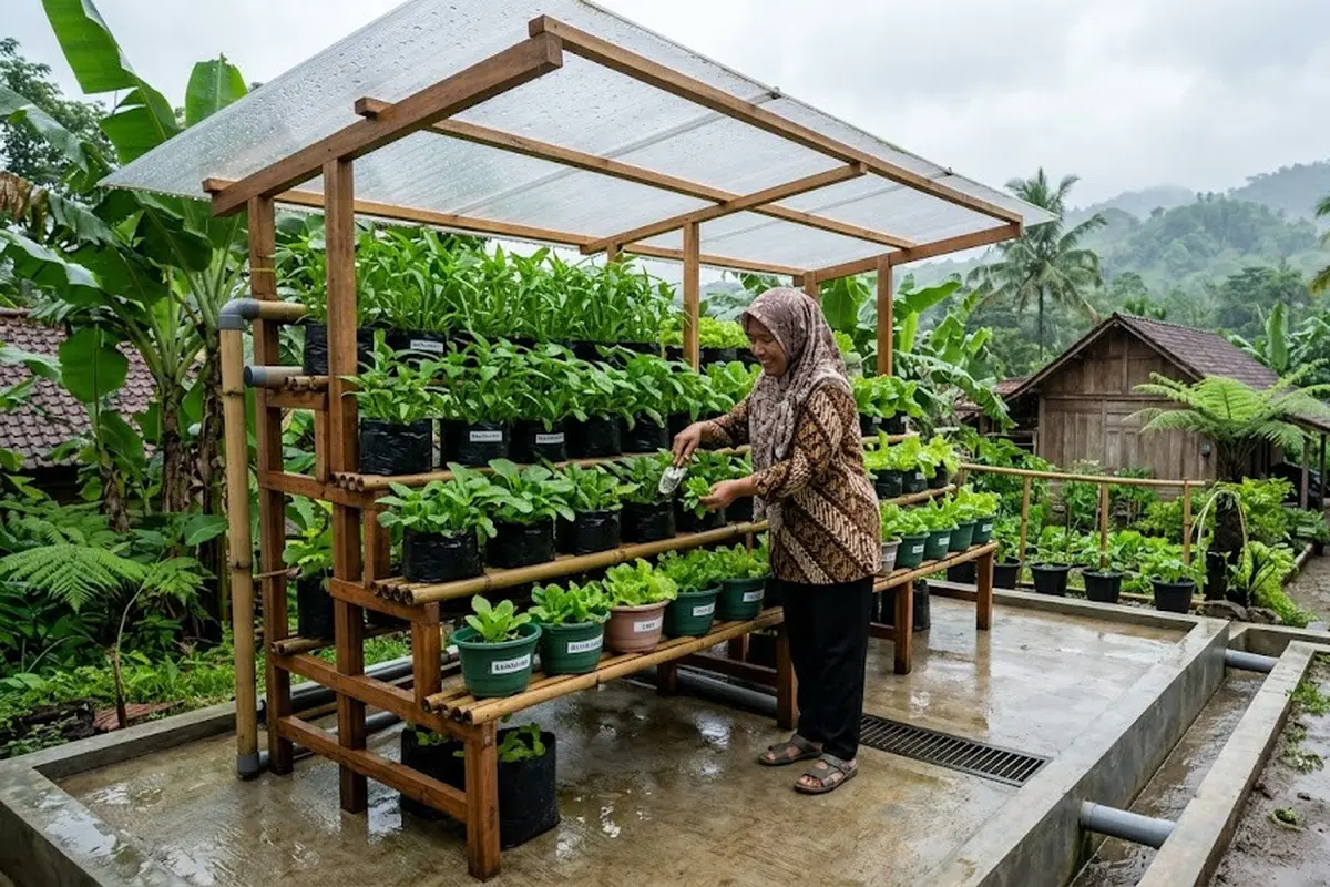 Cara Membuat Kebun Sayur Vertikal Anti Becek saat Musim Hujan