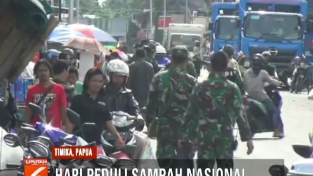 Sampah yang dikumpulkan kemudian ditampung, selanjutnya dibawa ke truk untuk dibuang ke tempat pembungan sampah akhir di Distrik Iwaka.