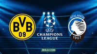 Cover Liga Champions - Borussia Dortmund Vs Atalanta. (Wiwig Prayugi/Bola.com)