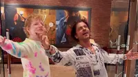 Ed Sheeran dan Shah Rukh Khan. (Instagram/ teddysphotos)