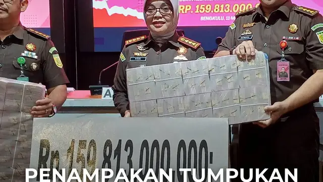 Penampakan Tumpukan Uang Rp 159,98 Miliar dari Terdakwa Korupsi Tambang di Bengkulu
