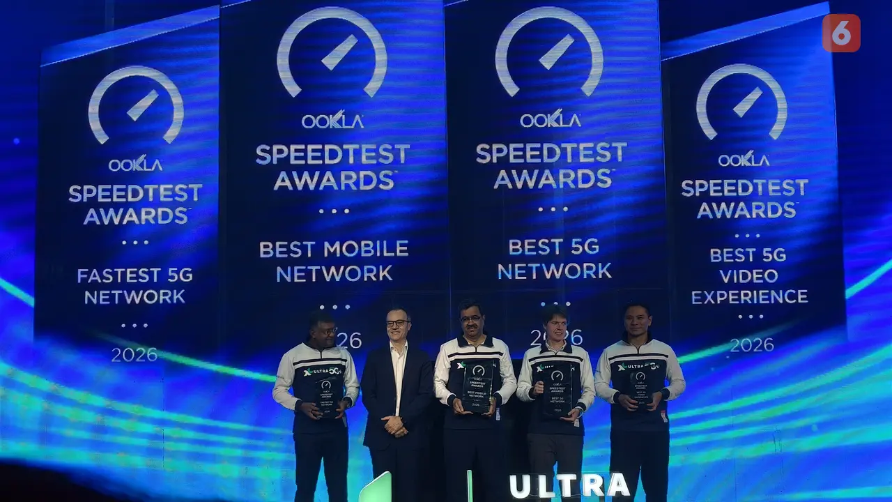 XLSmart menerima penghargaan Best Mobile Network Indonesia 2026 dari Ookla