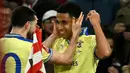 Namun, mereka kembali kecolongan dari tuan rumah pada menit ke-85. Shea Charles sukses melesatkan gol yang menghentikan perjalanan Arsenal di Piala FA. (AFP/Glyn Kirk)