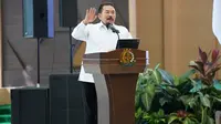 Jaksa Agung ST Burhanuddin saat memberikan arahan kepada jajaran kejaksaan di Kejati Riau. (Liputan6.com/M Syukur)