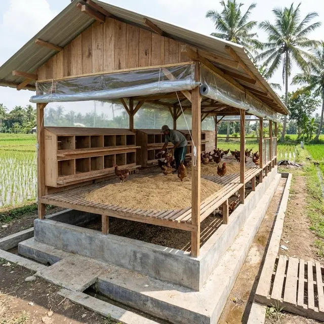 Desain Kandang Ayam Multifungsi untuk Ayam Pedaging dan Petelur