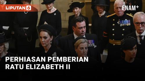 VIDEO: Kate Middleton-Meghan Markle Kenakan Perhiasan Pemberian Ratu Elizabeth II di Prosesi Pesemayaman