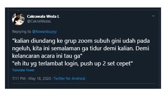Kocak, 7 Cuitan Ospek Online Mahasiswa Ini Bikin Geleng Kepala