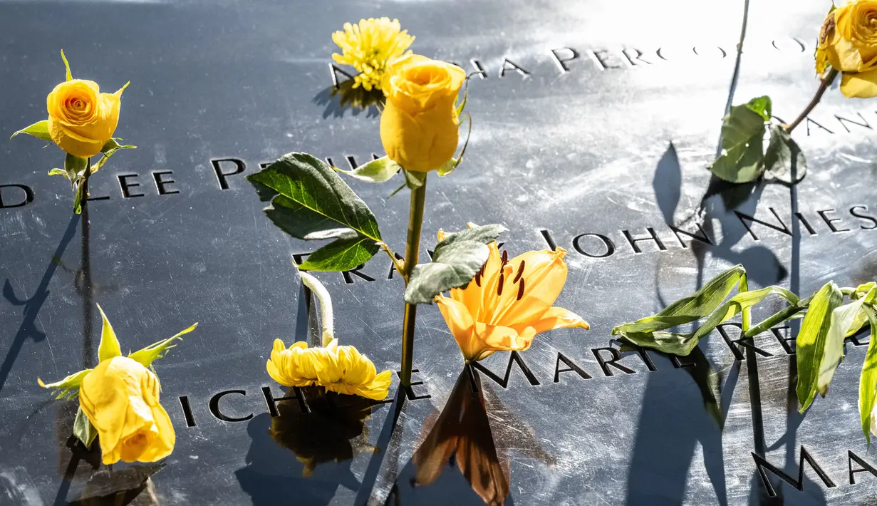 Amerika Serikat memperingati 23 tahun tragedi 11 September. (Stephanie Keith/Getty Images North America/Getty Images via AFP)