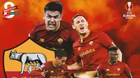 AS Roma - Liga Europa: Chris Smalling, Nemanja Matic, Paulo Dybala, Tammy Abraham (Bola.com/Adreanus Titus)