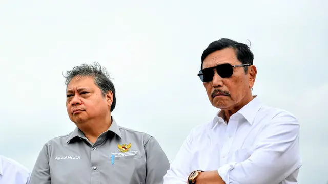 Menteri Koordinator Bidang Perekonomian Airlangga Hartarto bersama Menteri Koordinator Bidang Kemaritiman dan Investasi Luhut Binsar Panjaitan, meninjau food estate di Desa Riaria dan Desa Hutajulu, Kabupaten Humbang Hasundutan. (Dok Kemenko Perekonomian)