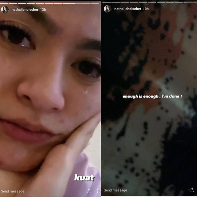 Nathalie Holscher unggah foto menangis