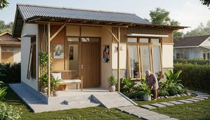 Desain Rumah Sederhana Rp50 Juta di Desa yang Nyaman untuk Lansia/Gemini AI