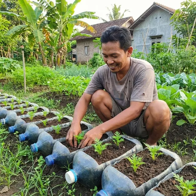 Cara Menanam Kenikir di Galon Bekas