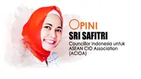 Sri Safitri, Co Founder Indonesia Cyber Security Forum (ICSF) dan Councillor Indonesia untuk ASEAN CIO Association (ACIOA). Liputan6.com/Abdillah