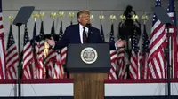 Presiden AS Donald Trump di Konvensi Partai Republik. Dok: AP Photo