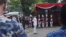 Upacara peringatan ini untuk mengenang ikrar bersejarah pada 28 Oktober 1928 yang menegaskan tekad pemuda Indonesia bertumpah darah satu, tanah air Indonesia; berbangsa satu, bangsa Indonesia; dan menjunjung bahasa persatuan, bahasa Indonesia. (merdeka.com/magang/Randi Saputra)