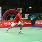 Tunggal putra Indonesia Ihsan Maulana Mustofa langsung tersingkir di babak pertama Thailand Terbuka Grand Prix Gold 2016 di Bangkok, Selasa (4/10/2016). (Humas PP PBSI)