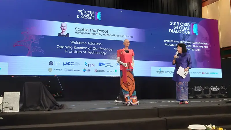 Robot Sophia di acara 2019 CSIS Global Dialogue