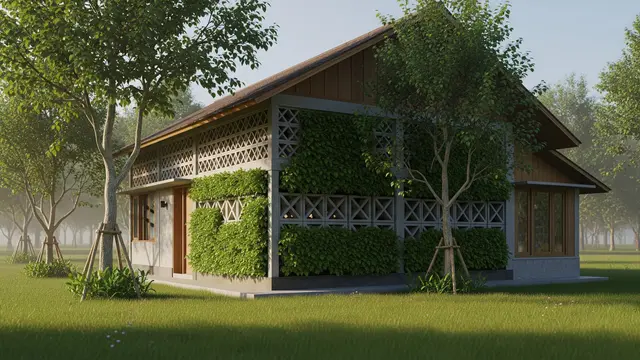 10 Model Rumah Desa dengan Roster Angin Silang Alami, Sejuk dan Hemat Energi