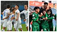 Dua tim yang menyingkirkan Timnas Indonesia U-20 di Grup A Piala Asia U-20 2023, Uzbekistan dan Irak memastikan lolos ke Piala Dunia U-20 2023 di Indonesia setelah menapakkan kakinya di babak semifinal. Uzbekistan yang berstatus juara Grup A lolos ke semifinal setelah menyingkirkan Australia pada babak perempatfinal, Sabtu (11/3/2023) lewat adu tendangan penalti 5-4 setelah hingga babak perpanjangan waktu skor masih sama kuat 1-1. Sementara runner-up Grup A, Irak lolos ke babak empat besar setelah sukses mempecundangi Iran 1-0 lewat gol penentu Ali Jasim Elaibi di masa injury time babak kedua. (Kolase AFC)
